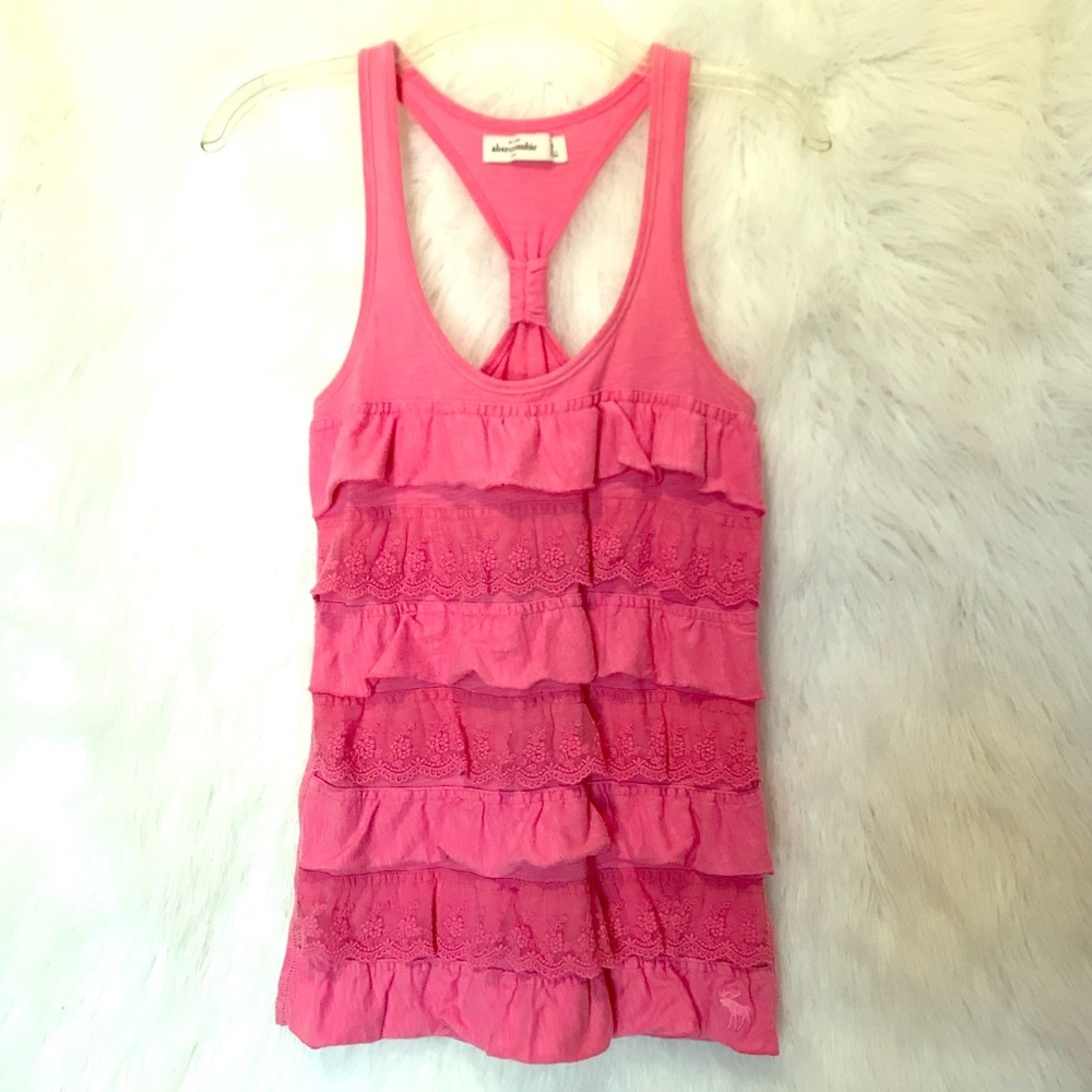 Pink Abercrombie Racerback Tank Top - Size Medium